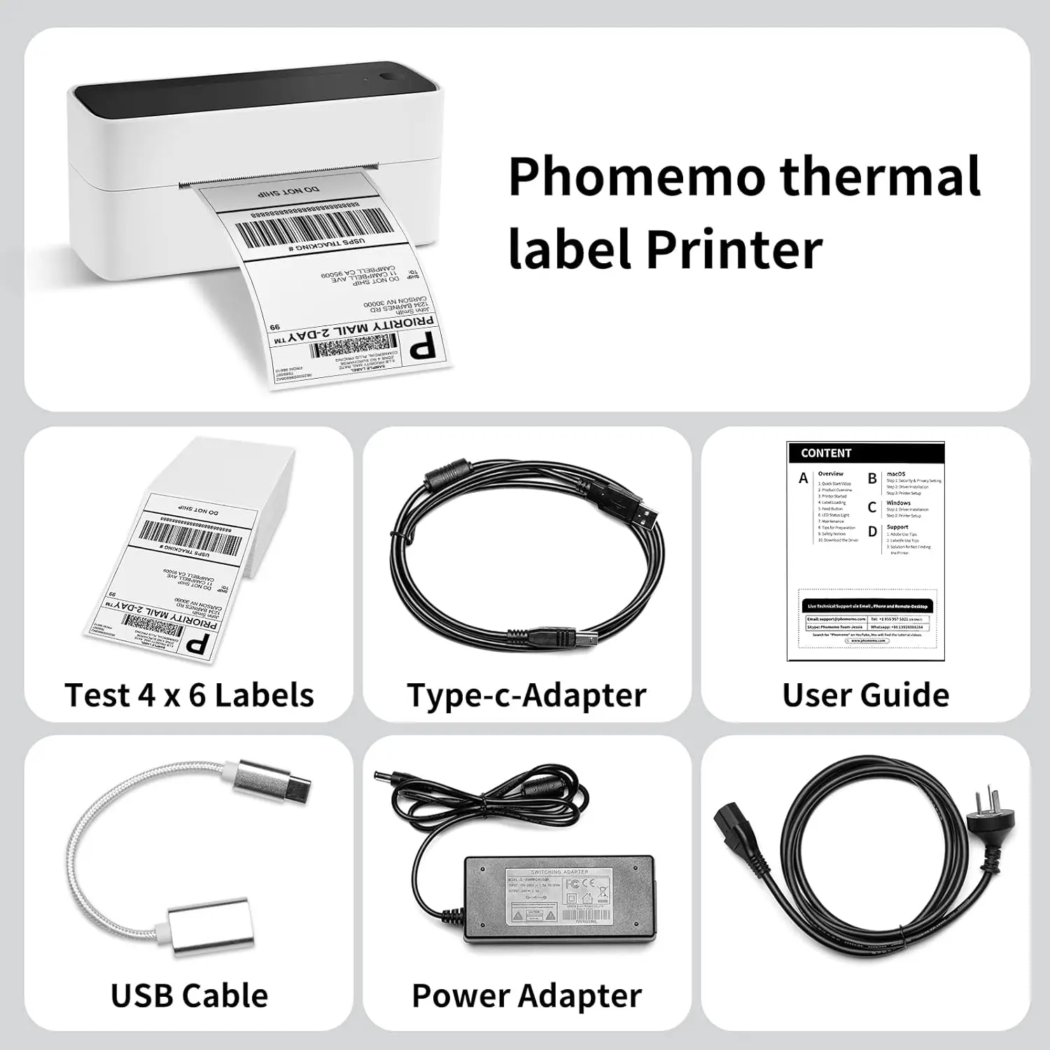 2025 new Phomemo PM241 BT 4x6 Shipping Label Printer Machine Thermal Sticker for Amazon EBay Shopify Shopee Aliexpress