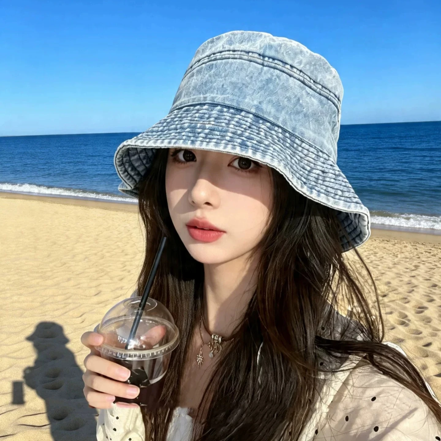 women's-hat-for-summer-korean-vintage-distressed-washed-denim-hat-sun-shade-basin-hat-wide-brim-bucket-hat