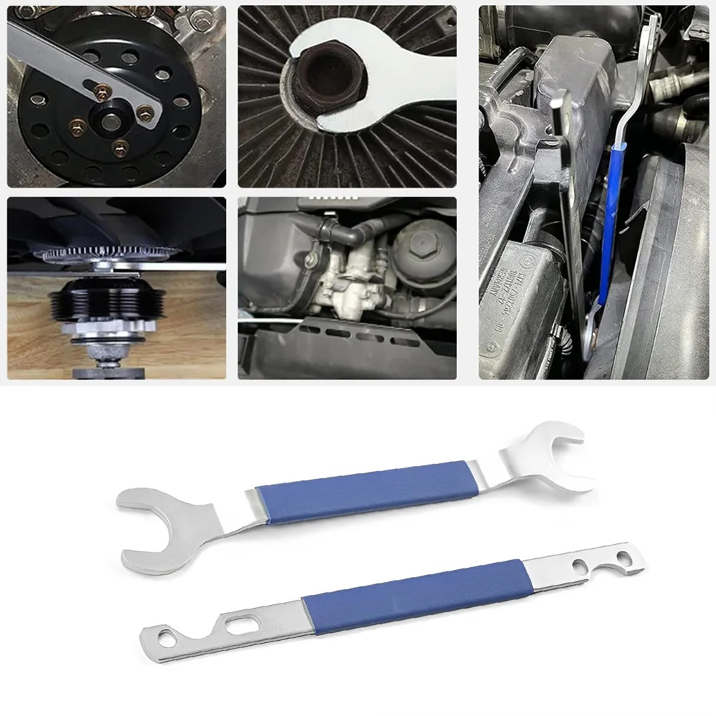 2 Pack Fan Clutch Nut Wrench and Clutch Bracket Removal Tool Kit 32mm 36mm Fan Clutch Wrench Replacement for BMW Benz view 3