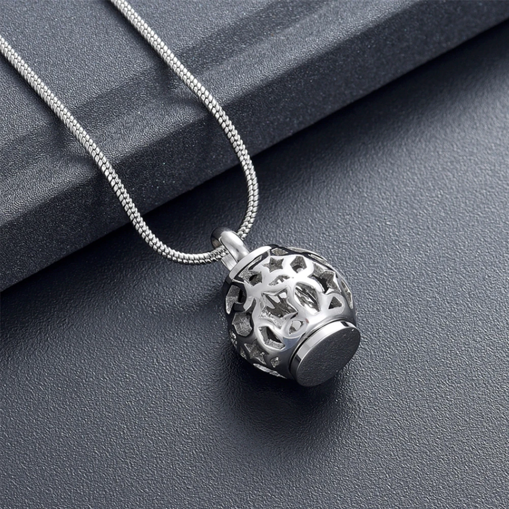 كريستال جرة الحرق قلادة للرماد تذكار مجوهرات الحرق للرماد البشري الفولاذ المقاوم للصدأ قلادة تذكارية #6