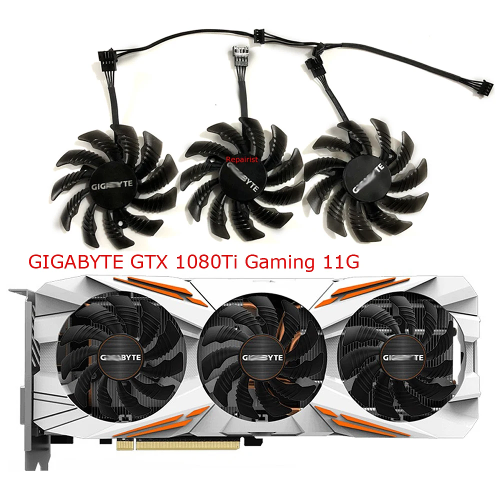 

T128010SU,PLD08010S12HH,GPU Fan,For GIGABYTE R9 FURY GTX 1080 1070 G1 Rock Gaming,gtx1080 windforce oc 8g,Video Cards Cooling