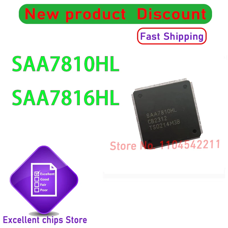 

(2piece) 100% New SAA7810HL SAA7816HL QFP208 Chipset