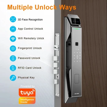 TYSH Tuya App Fingerprint Smart Door Lock Face Recognition Fingerprint Lock With Camera Biometric Door Smart Digit Lock