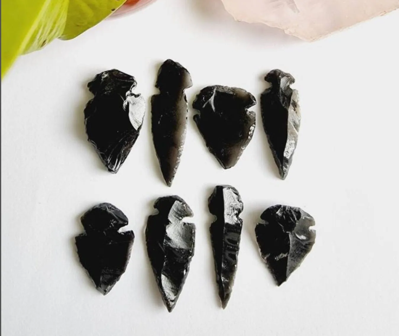 Natural Obsidian Stones Arrowhead Rough Healing Point Healing