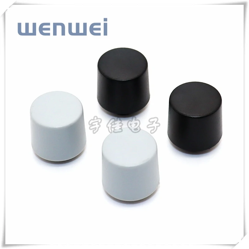 10Pcs/Lot Plastic Step half-shaft Knob No Indication Knob Cap D-axis Potentiometer Knob Cap Mixer Knob Cap