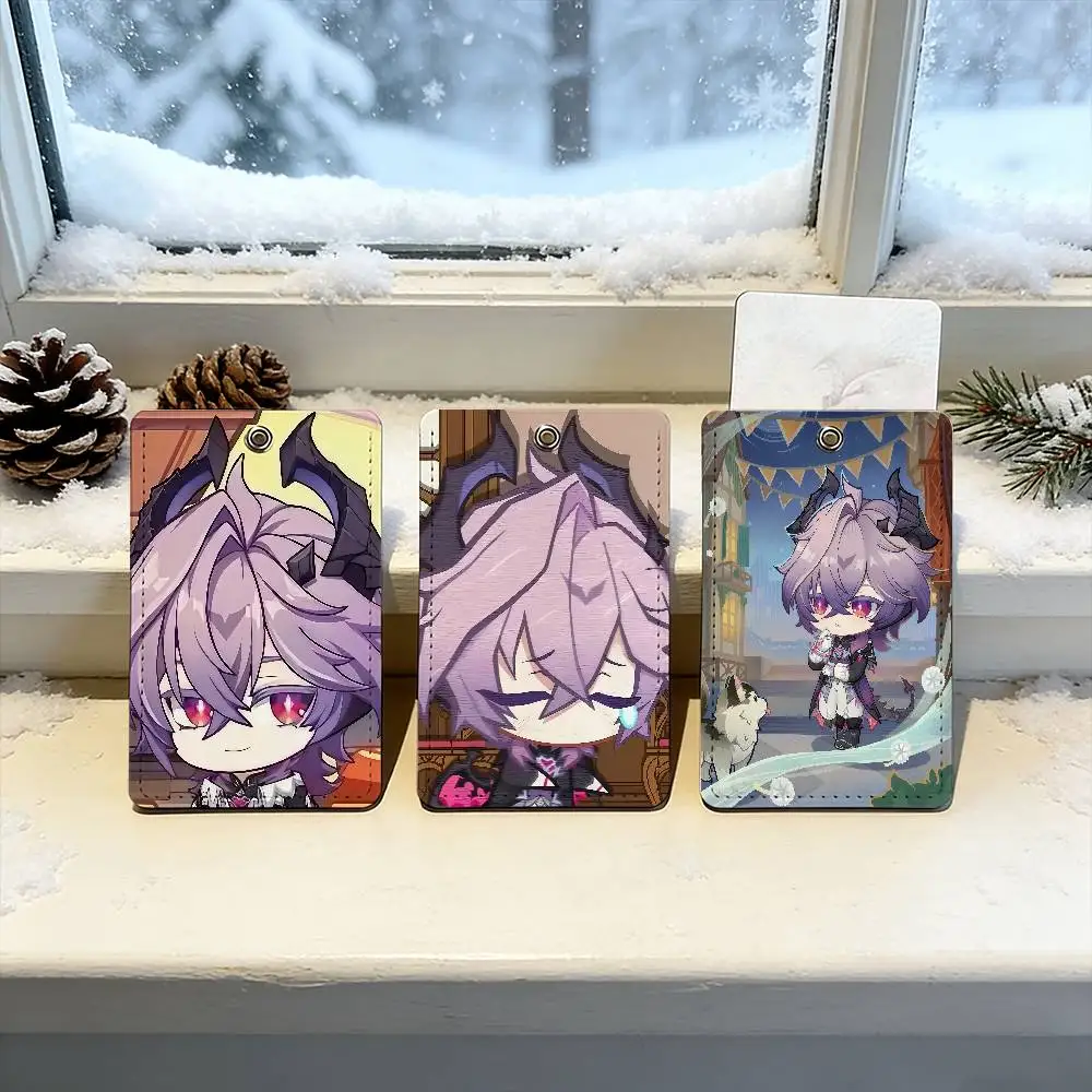 مشبك بطاقة Game Genshin Impact Durin Q، حافظة واقية لبطاقة الائتمان لحافلة البنك، بطاقة الهوية