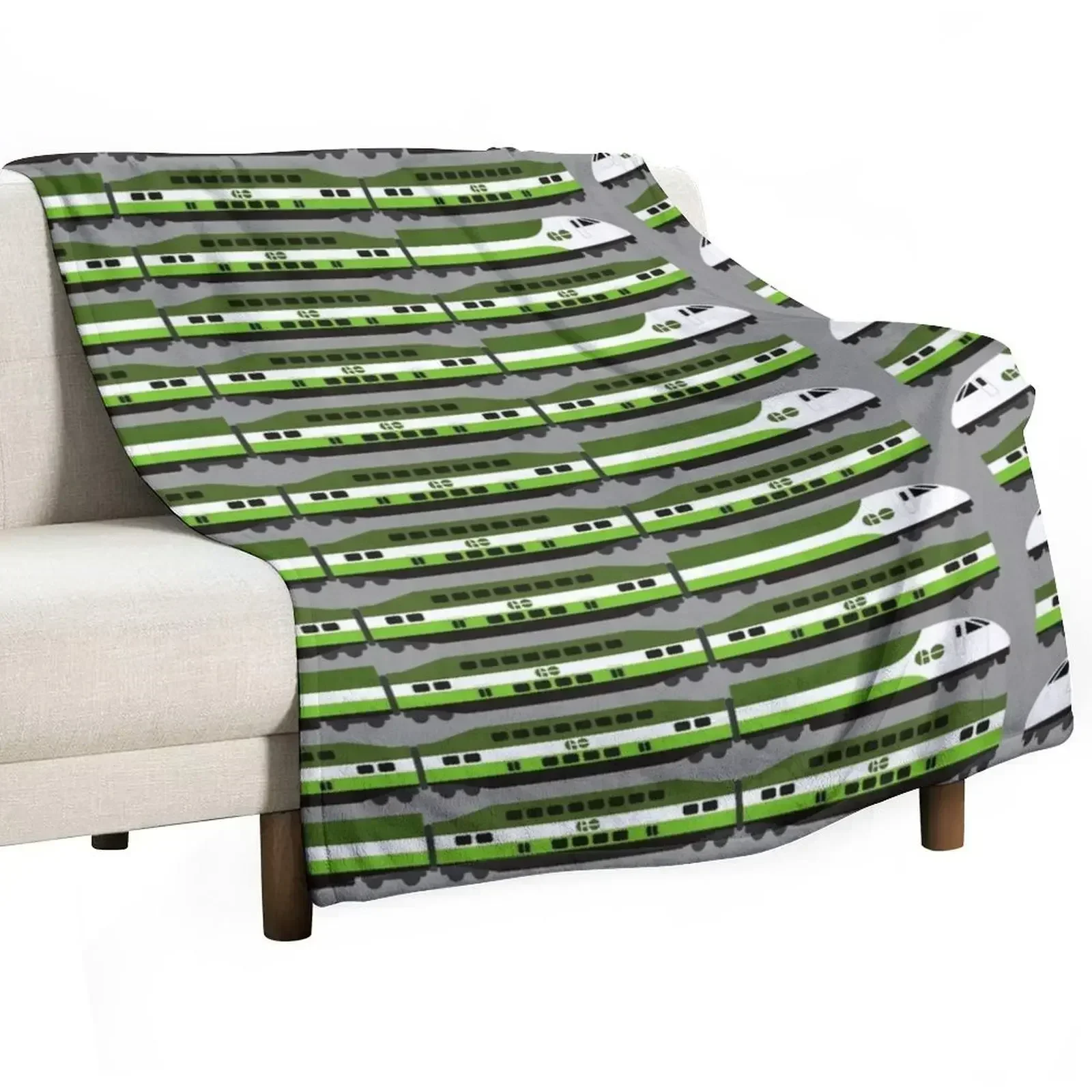 Go Train Throw Blanket Winter beds for babies Tourist Furry Cute Flannel Blankets