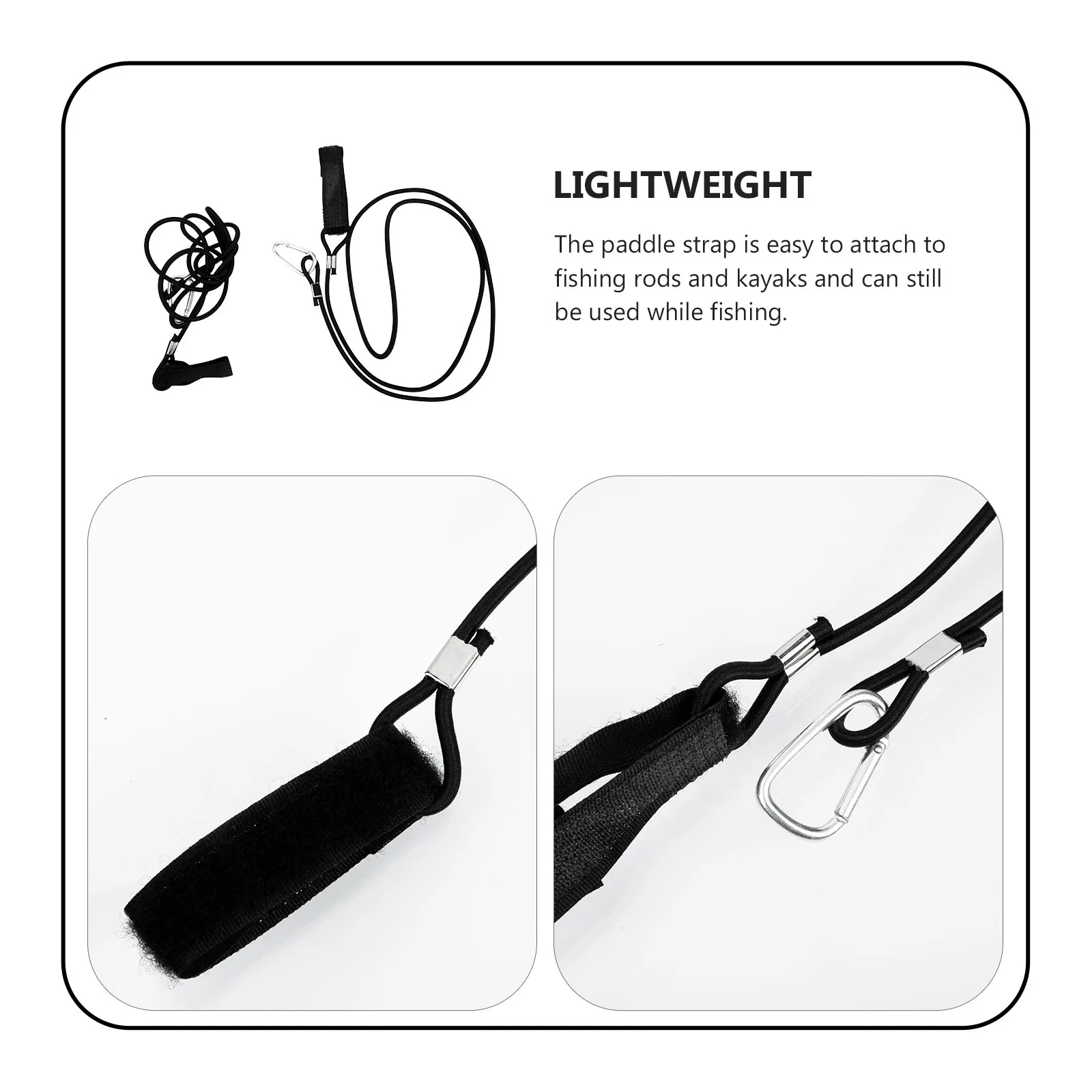 

2Pcs Stretchable Kayak Paddle Leash Elastic Rope Safety Strap Paddle Anti-Lost Tie for Outdoor Kayaking Stretchable Kayak Strap