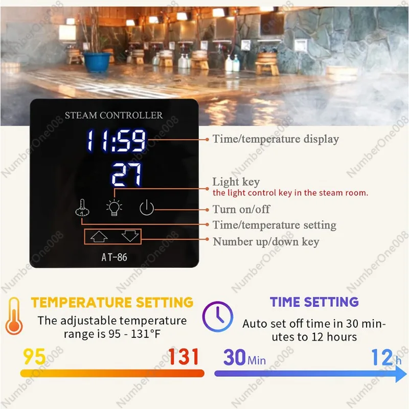 9KW Home Wet Steam Rooms Steam Bath Generator Household Sauna Steam Generator