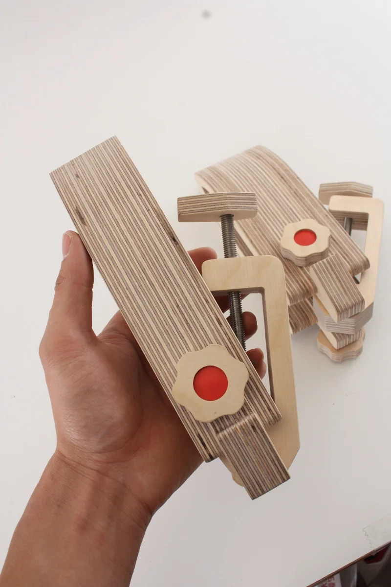 Leather Hand Sewing Wooden Clamps Birch Wood Board Handmade DIY Homemade Leather Tools Boutique Multi-layer Board G Clamps