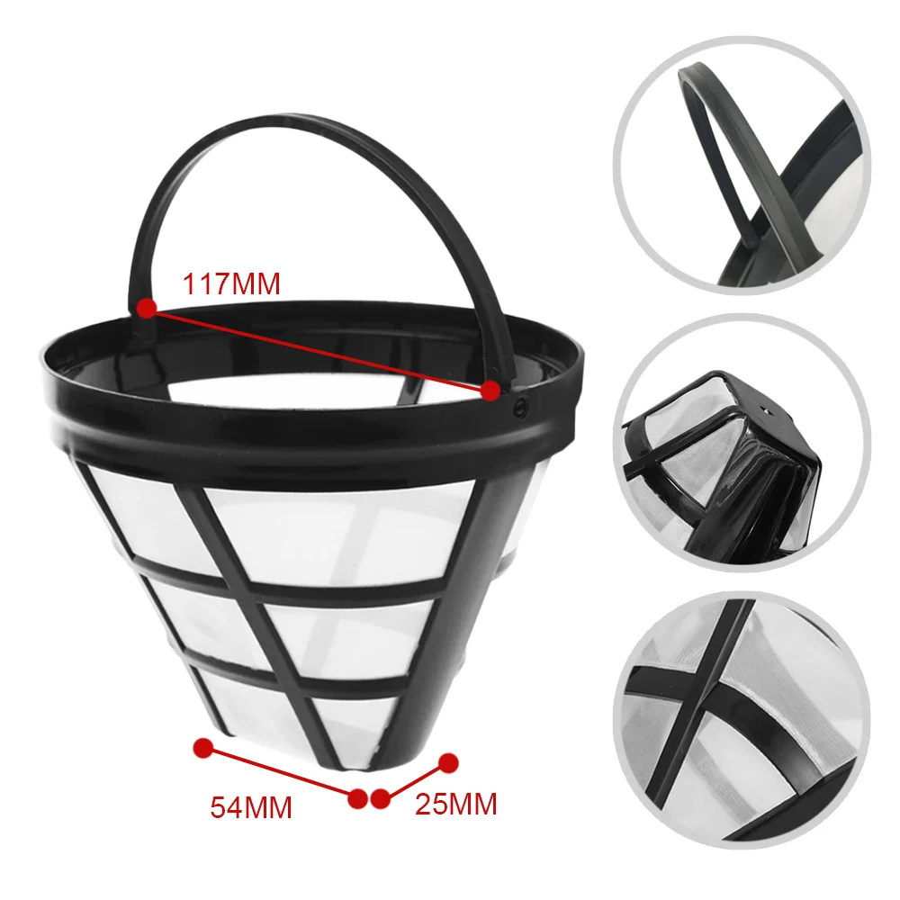 Reusable Coffee Filter Basket Cup Style Coffee Machine Strainer Nylon Mesh Filter Funnel Kettle Coffee Maker Tool Accessories