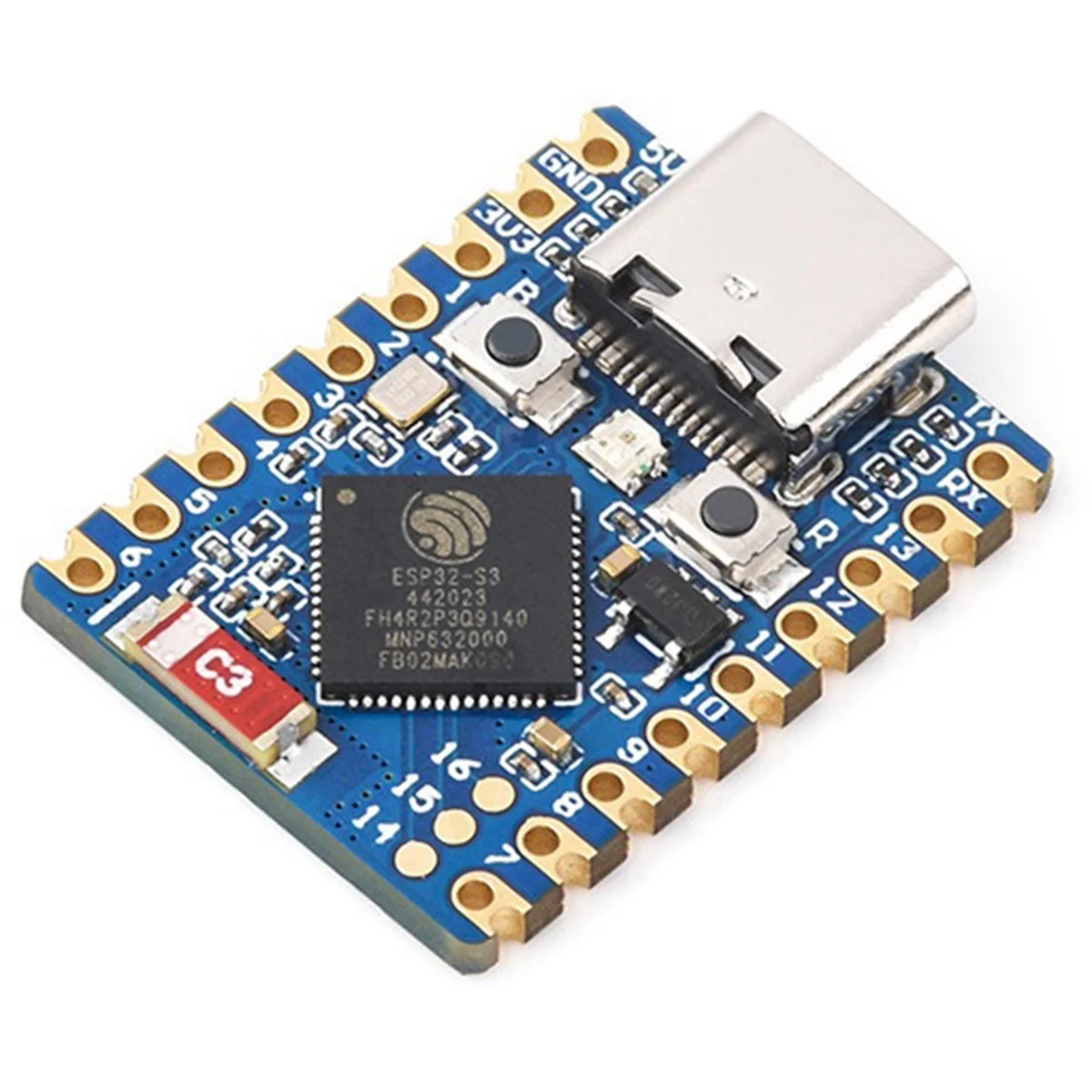 AT87-Waveshare ESP32-S3 Mini Module Dual Core Processor 240MHz Running Frequency Wi-Fi and Bluetooth 5.0 Development Board Modul