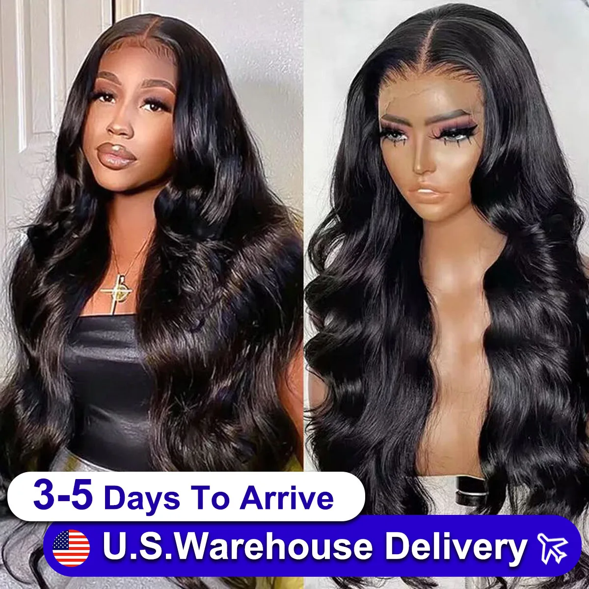 HD Transparent Body Wave 13X6 Lace Frontal Wig 210% Density Water Wave 13X4 13X6 Lace Front Human Hair Wigs For Women