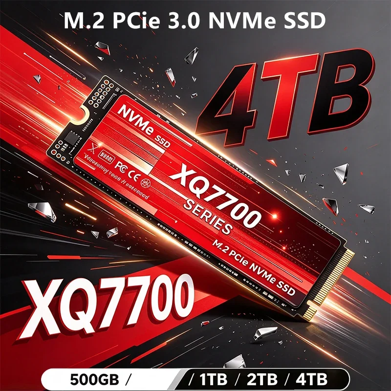 SSD de alta velocidade original XQ7700 PCIe 3.0 M.2 NVMe, 1 TB, 2 TB, 4 TB, unidade de estado sólido interna M2 2280, ideal para criadores de conteúdo.