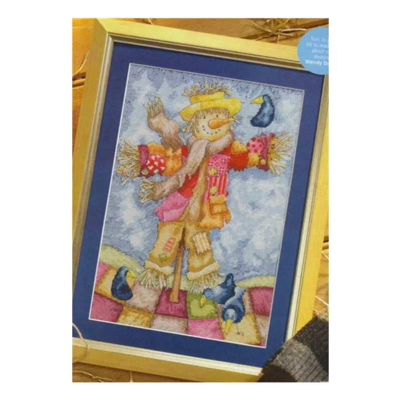 Cross Stitch Set Scarecrow 18ct 14ct 11ct Precision Printed Fabric DIY handmade Material Bag