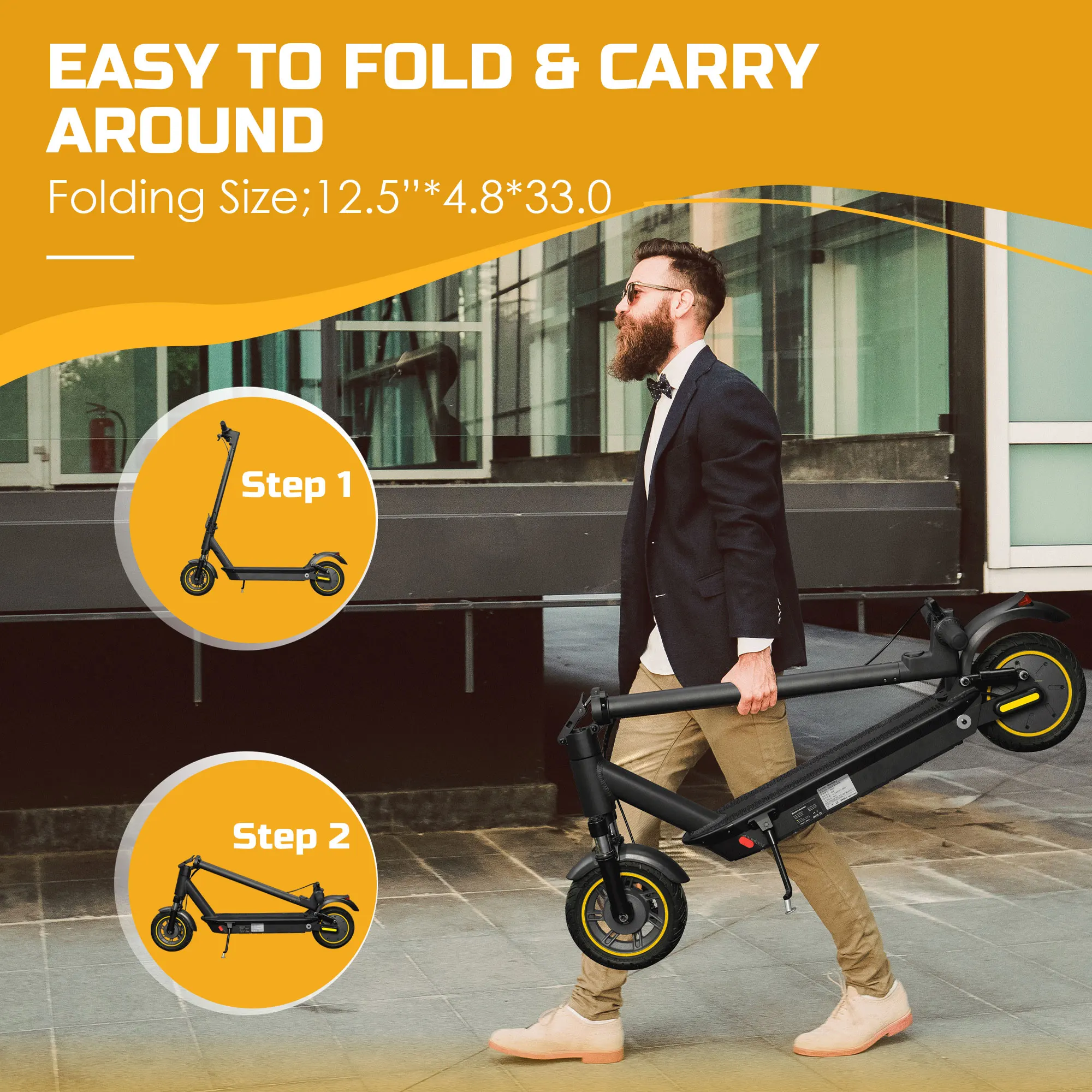 500w solid explosion-proof tire 25 miles 15Ah foldable adult electric scooter with intelligent APP program control for youth cit