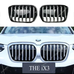 For Bmw G08 iX3 M Style Gloss Air Intake Grille iX3 Front Kidney Grille Bodykit 2020 2021 2022 2023 Tuning Car Racing Grilles