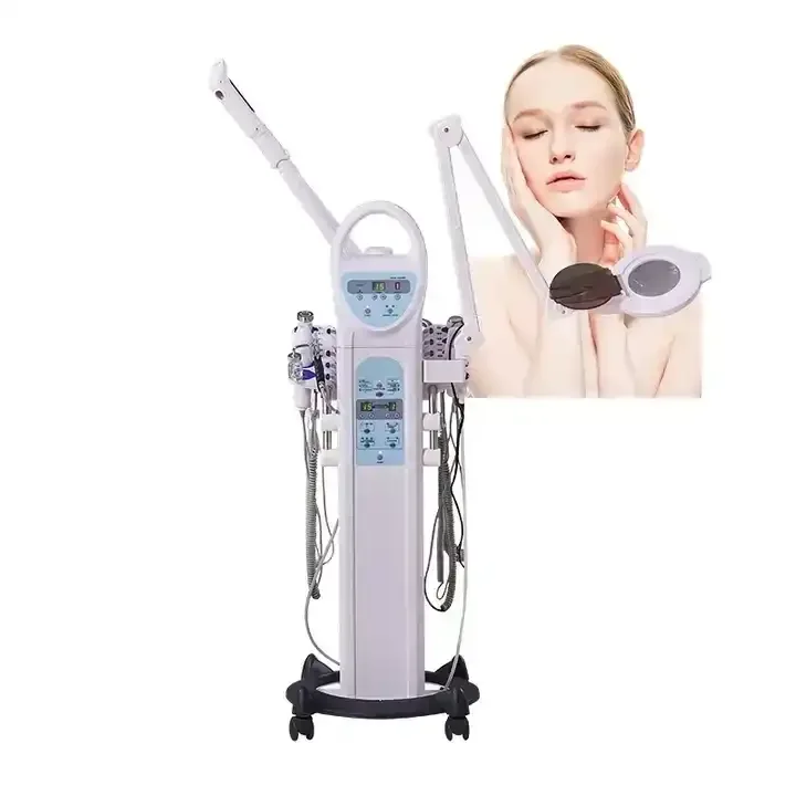 Multifunctional Ozone Facial Vaporizer Ultrasound Steamer, Skin Tightening, Galvanic Face Lift, Deep Machine, Microdermabrasion