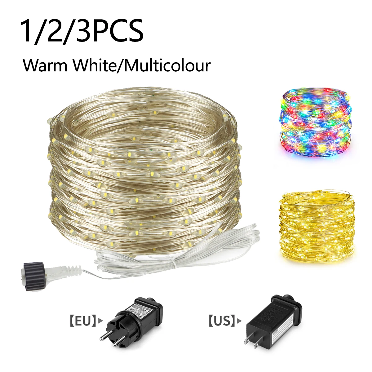 

220 В 110 В световая полоса 10 м/50 м/100 м водонепроницаемая 1-3 шт. фантастическая фея медная проволока гирлянда Рождественская елка лестница Handil Deco