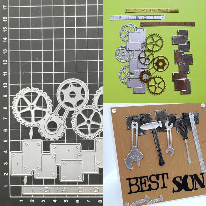 

Gear Metal Cutting Dies Stencil Scrapbook Album Stamp Paper Card Embossing Decor Craft Knife Mould