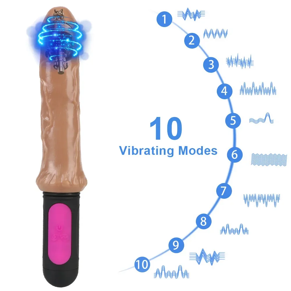 26cm Heated Big Dildos For Women Vibrators Clitoris Vagina Massage Anal Plug Artificial Penis Female Masturbator Sex Toys Erotic