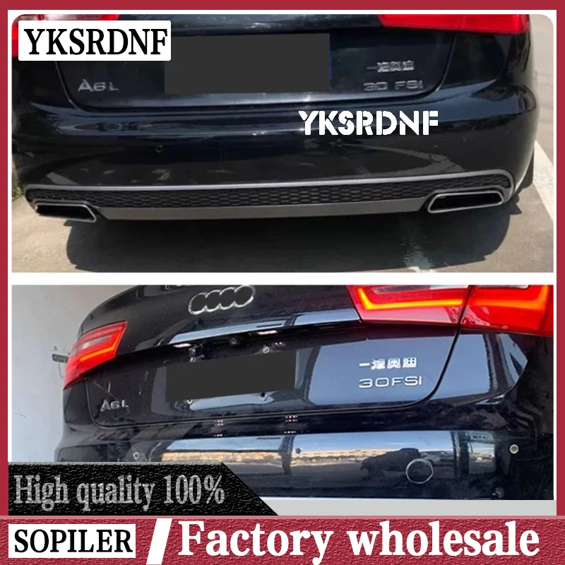 Automotive Parts S6 Style Rear Bumper Lip For 2012-2015 Audi A6 C7 Upgrade S6 Rear Bumper Diffuser