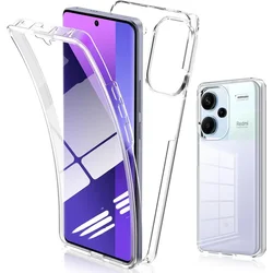360 Full Body Transparent Phone Case for Xiaomi Redmi Note 13 Pro+ 5G 13 Pro 5G Note 14 Pro+ 14 Pro PC Hybrid Cover Fundas