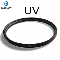 Lightdow-filtro de lente UV para Canon, Nikon, Sony, Pentax, 49MM, 52MM, 55MM, 58MM, 62MM, 67MM, 72MM, 77mm