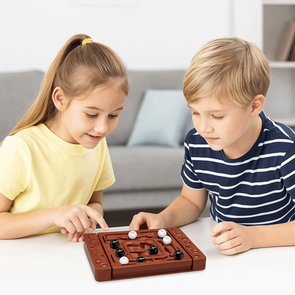 

Интерактивные сенсорные шахматы-флип (черно-белые) для совместных игр родителей и детей, развивающие игры Монтессори, настольные игры для развития интеллекта