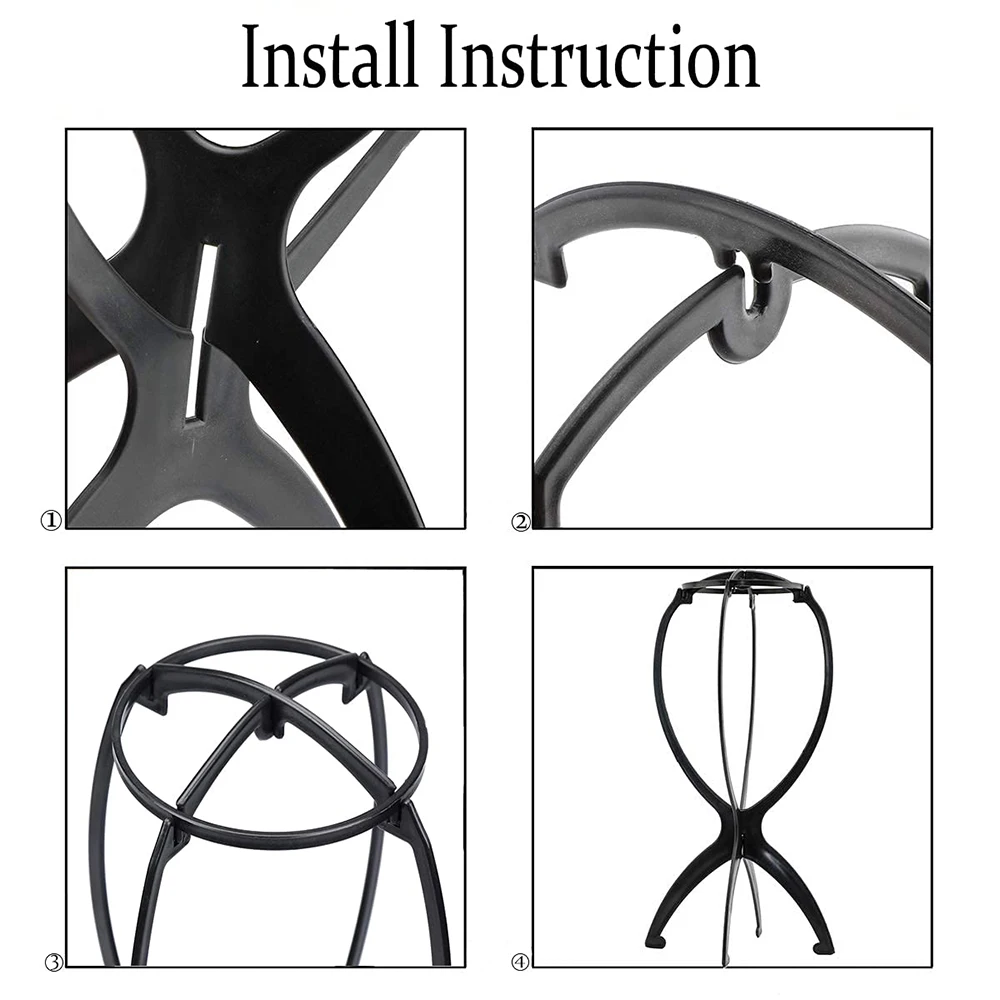 Perücken ständer Kleiderbügel Kunststoff faltbare Perücken halter Zubehör für die Lagerung tragbar