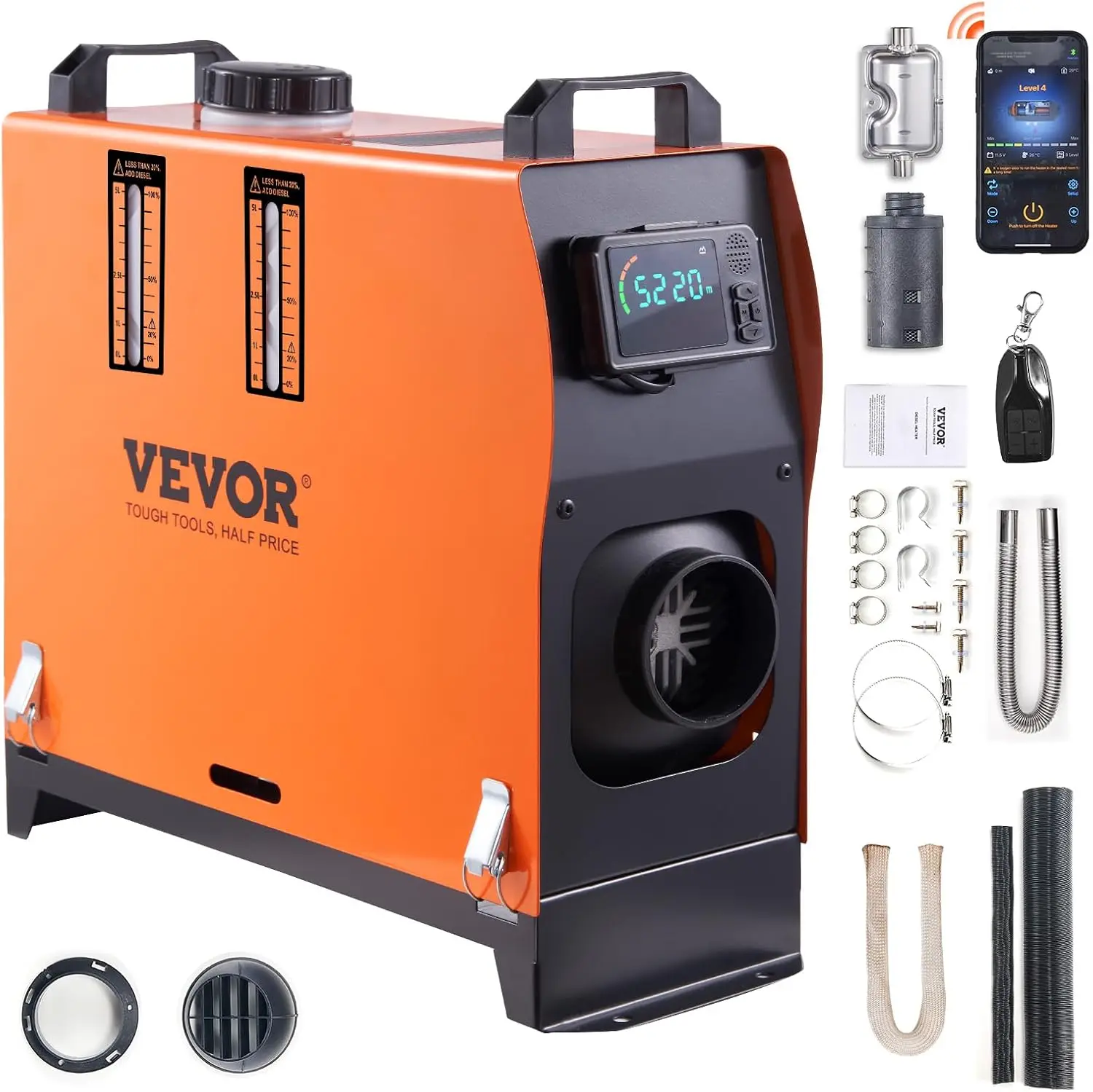 

8KW Diesel Heater All in One, Diesel Air Heater with Bluetooth App Control