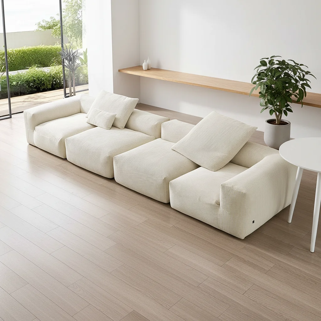 One Stop Procurement Modern Sectional Sofa Mass Production Efficient Vacuum Pack Sofa Boneless Couch