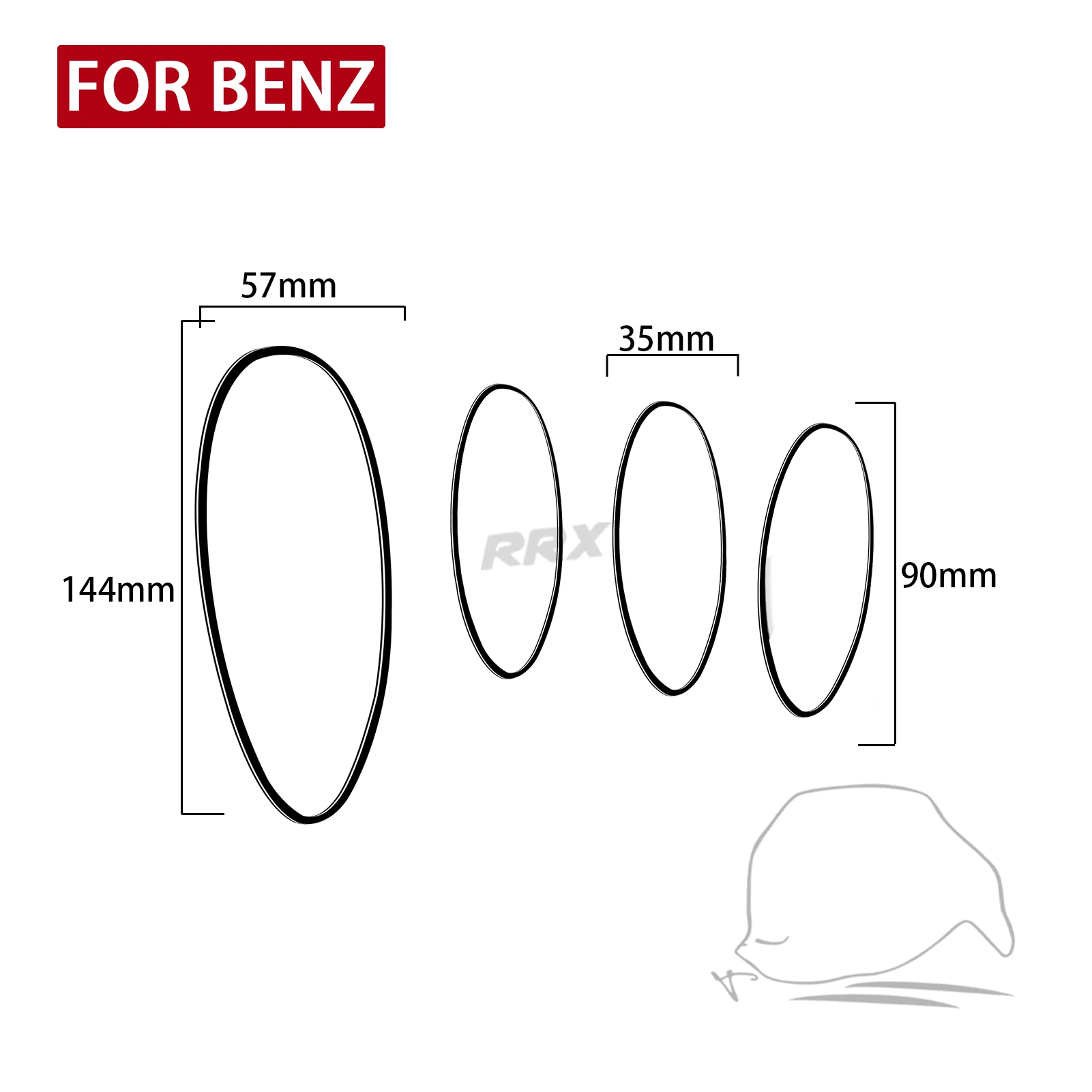 For Mercedes Benz CLS C219 2004-2009 Glossy Piano Black Car Interior Accessories Door Window Lift Control Switch Panel Trim Set