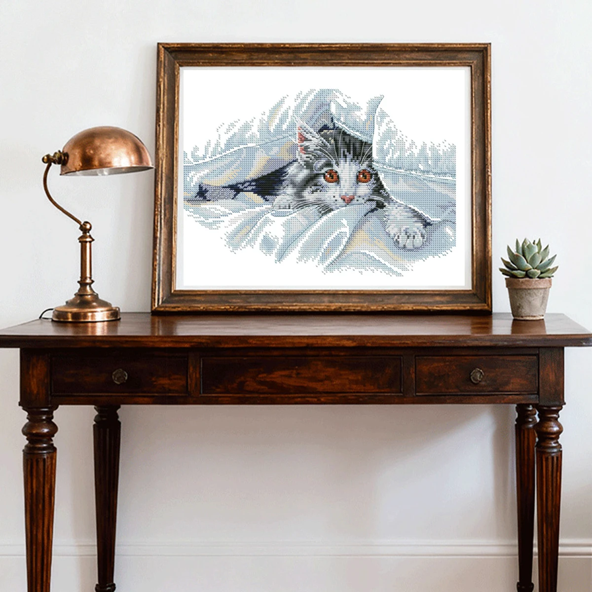 

Joy Sunday Pre-printed Cross Stitch Kit Easy Pattern Aida Stamped Fabric Embroidery Set-Steal A Glance