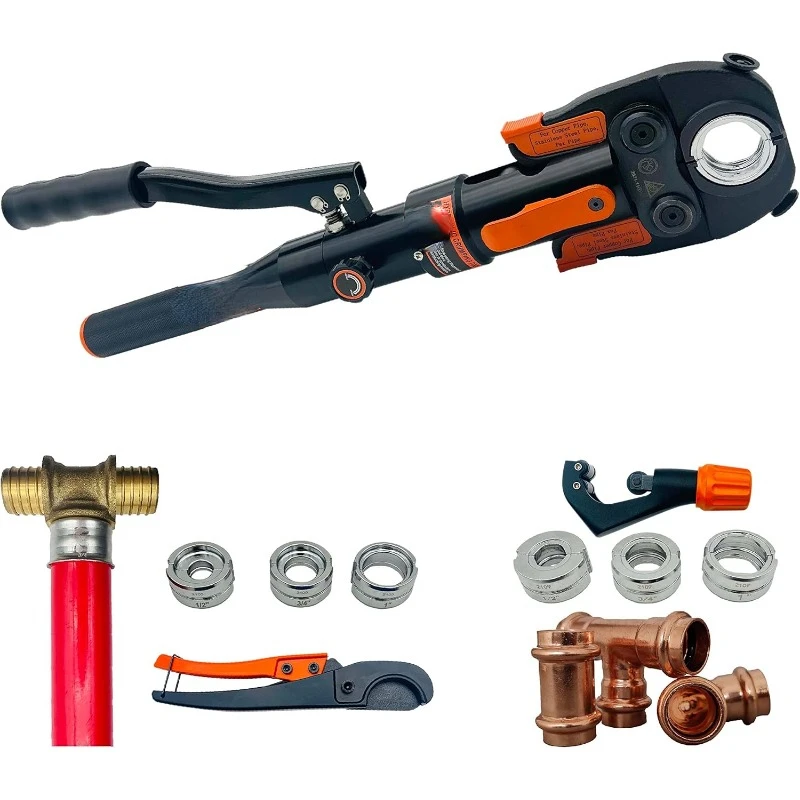 Copper Tube Fittings Hydraulic Pex Pipe Crimping Tools Press Crimper Pressing Pliers for Copper 1/2