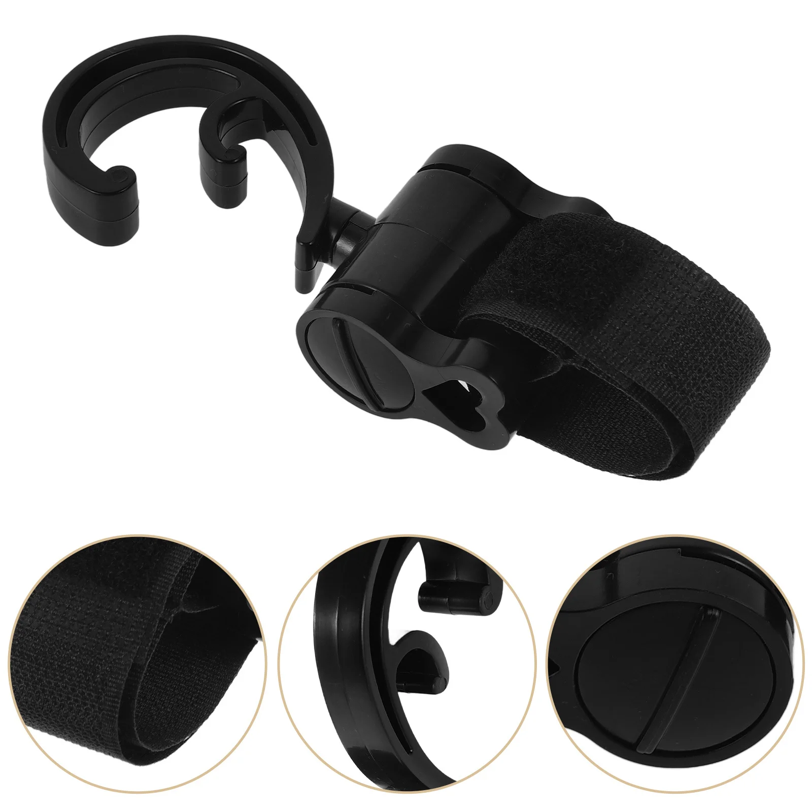 

2Pcs Double Hook Stroller Clips Rotatable Hanging Straps for Baby Carriage Bags Shopping Purse Holders Stroller Hanger