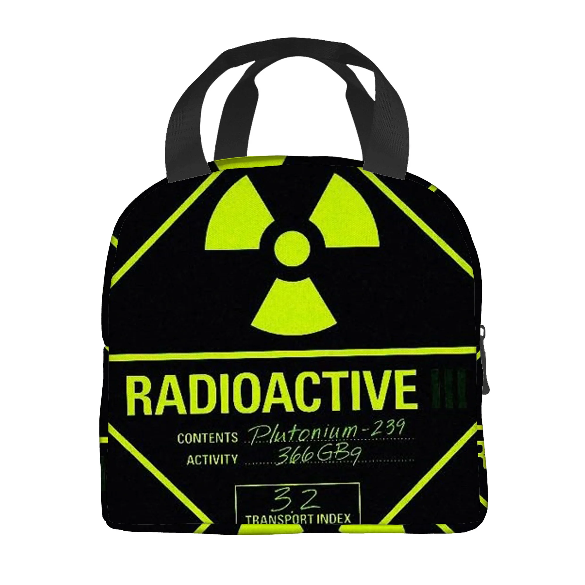 1pc a Thermal Bag with a Radioactive Warning Label, Designed for Insulation. It Is Not for Food Contact And Is Suitable for Home