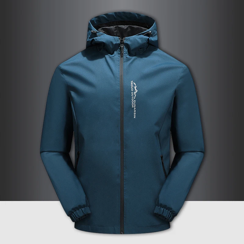 

Autumn Men's Sunscreen Jacket 2024 New Solid Color Windproof and Waterproof Outdoor Travel Hooded windbreaker Men's stormcoat
