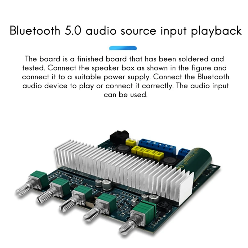 Alternative 3116 Bluetooth 5.0 Subwoofer Amplifier Board 2.1 Channel High Power 12-24V