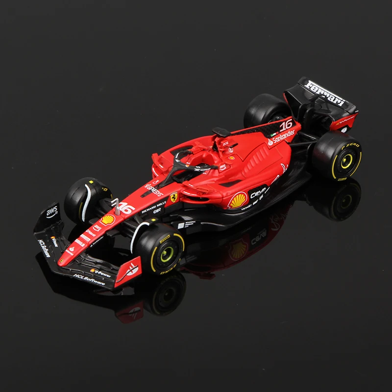 Bburago 1:43 Ferrari SF23 F1 Car Model 2023 Formula Racing 16# Charles Leclerc 55# Carlos Sainz Diecast Vehicles Toy Collection