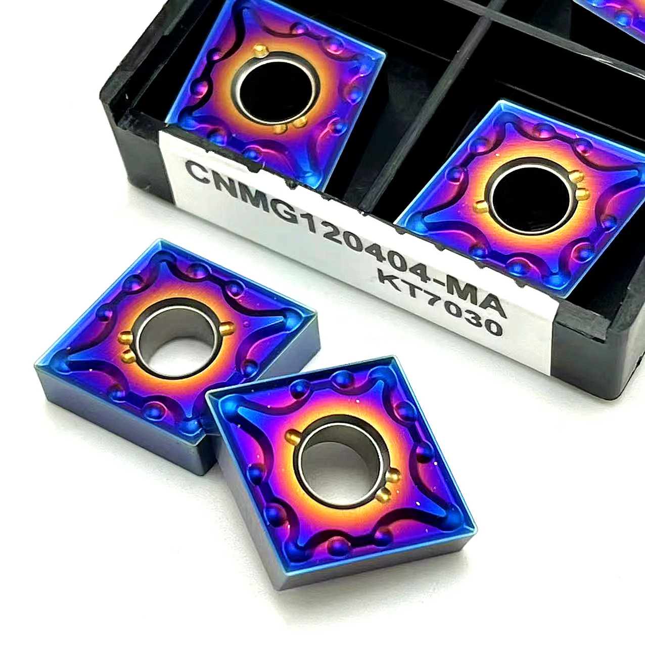 Cnmg120404 cnmg120408 ferramenta de torneamento externo de alta qualidade, lâmina de carboneto cimentado, lâmina de gerencio nano-azul, carboneto de tungstênio