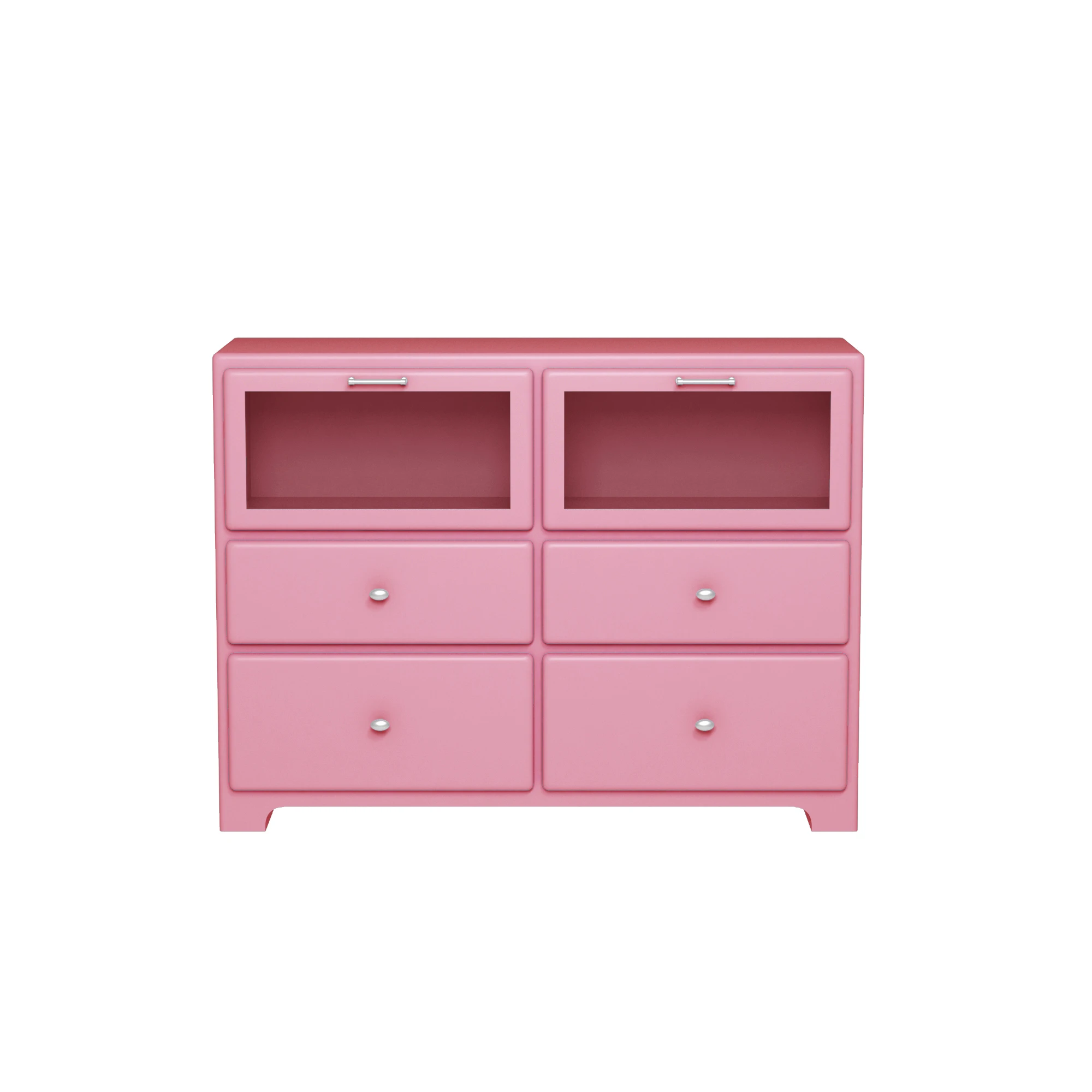 

Dopamine ins Barbie pink light luxury fashion display case study locker