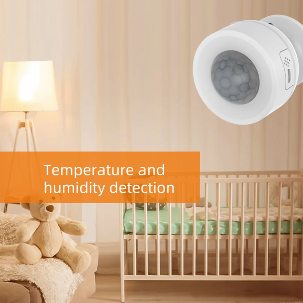 Sensor temperatur dan Alarm USB pintar Pir putih Abs