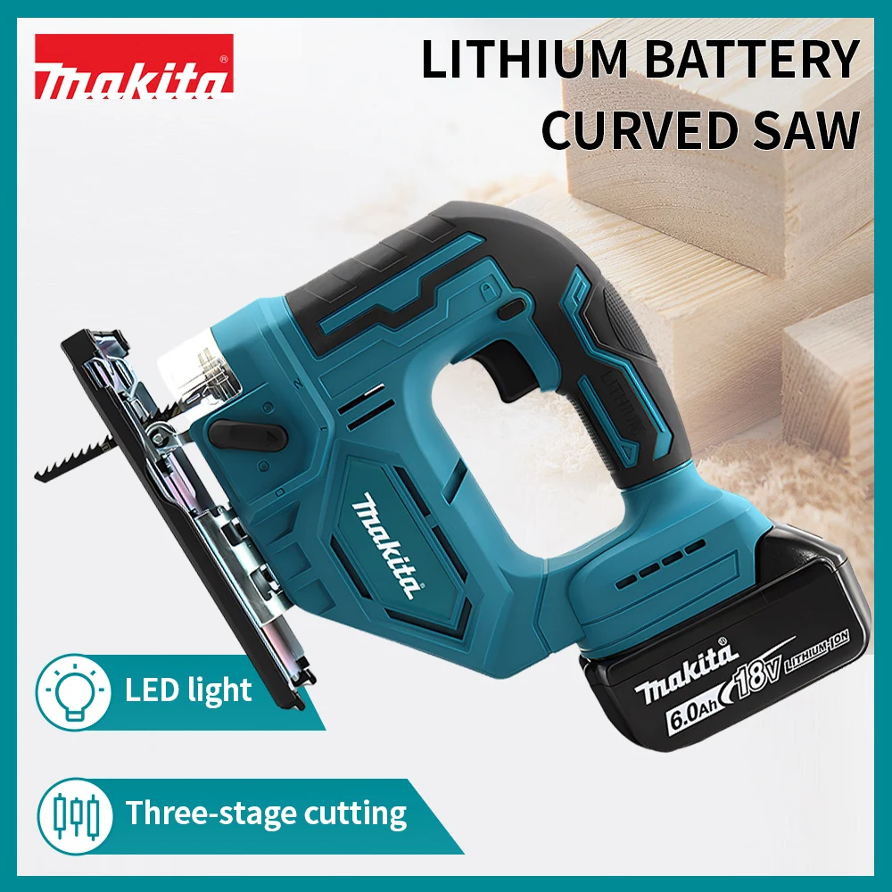 Makita DJV182Z Jig Saw Multifunction Brushless 45° Angle Cutting Electric Curve Saw 18V Lithium Battery Handheld Power Tool