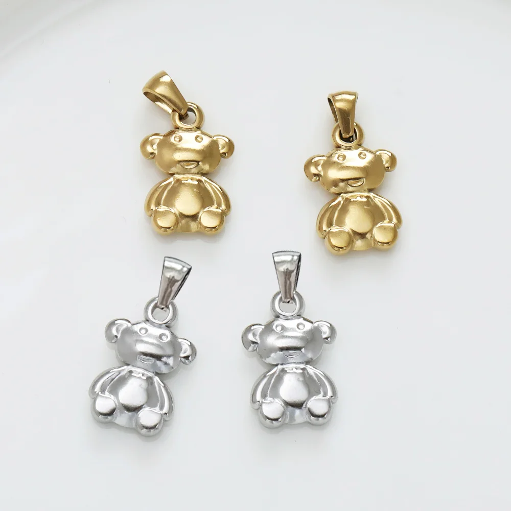 

Cordial Design 13*24MM 50Pcs Stainless Steel Charms For Necklace/Hand Made/Bear Shape/Jewelry Accessories/DIY Pendant #195161