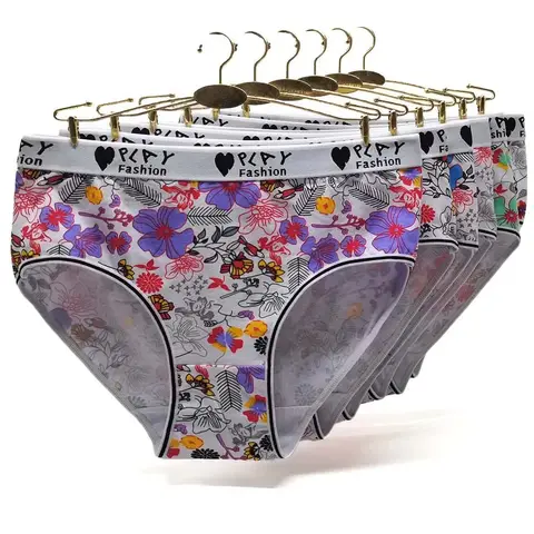 Women Briefs Cotton Panties Plus Size Underwear Woman Knickers Lady Lingerie Girl intimate Large 3 Pieces/lot
