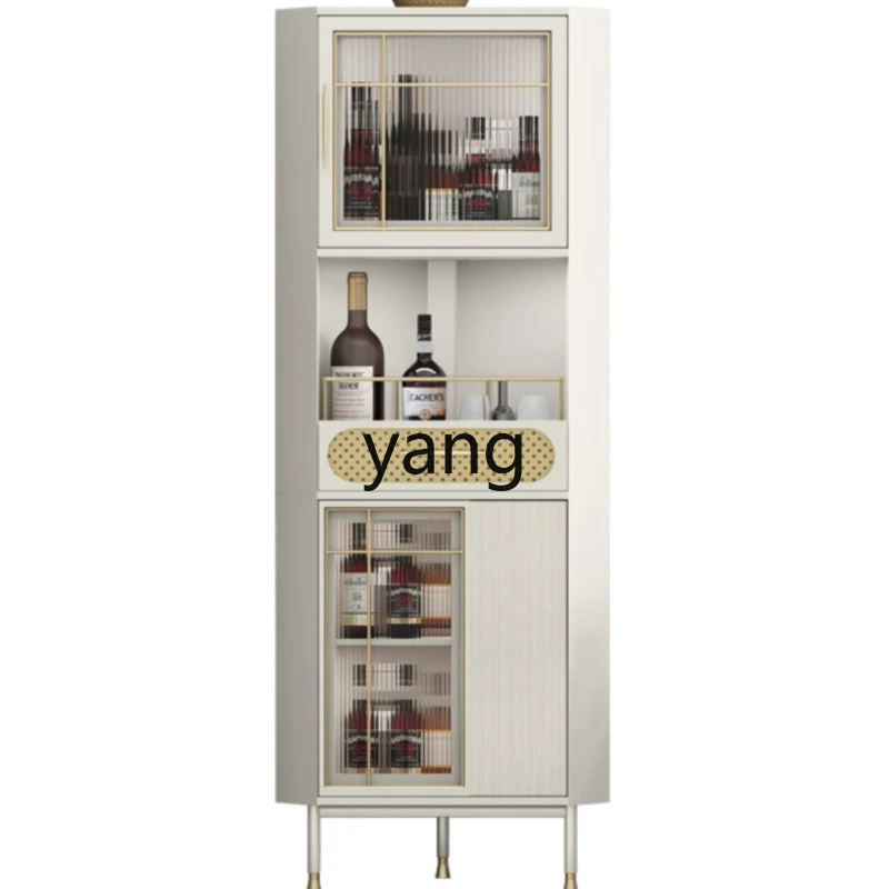 

L'm'm Triangle Cabinet Bedroom Solid Wood Corner Storage Cabinet Living Room Induction Lamp Fan-Shaped Wine Cabinet