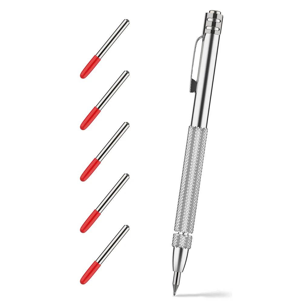 JUSTINLAU Double Ended Carbide Scribing Pen Metal Wood Glass Tile Cutting Marker Pencil For Metalworking Woodworking Hand Tools