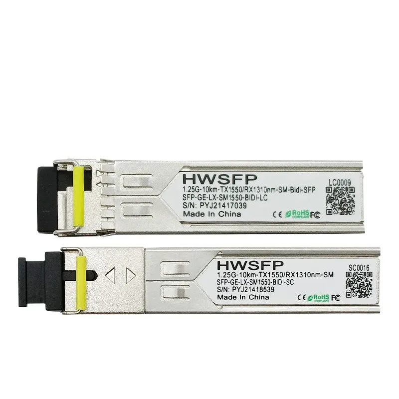 

Industrial grade 1.25G 10KM single-mode single-fiber optical module 1550nmB terminal unilateral, compatible with Huawei H3C