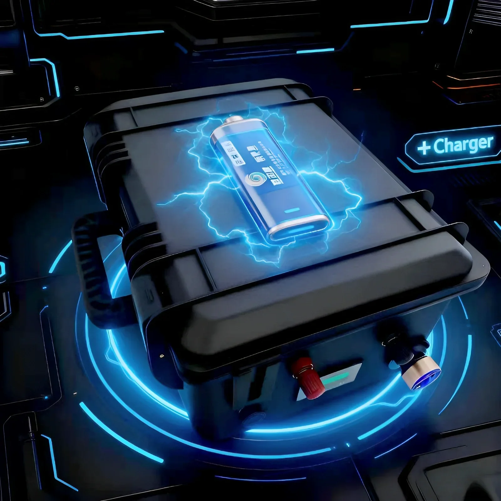 POWERHOUSE LITHIUM-ION ULTIMATE 12V: PACCHETTO BATTERIA ALTA CAPACITÀ 300Ah/320Ah – STACCIA PHOTOVOLTAICA DOMINATA, MOTORI DA RUOTEZIONE, R